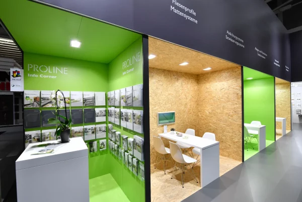 Messestand von Proline in Boxendesign.